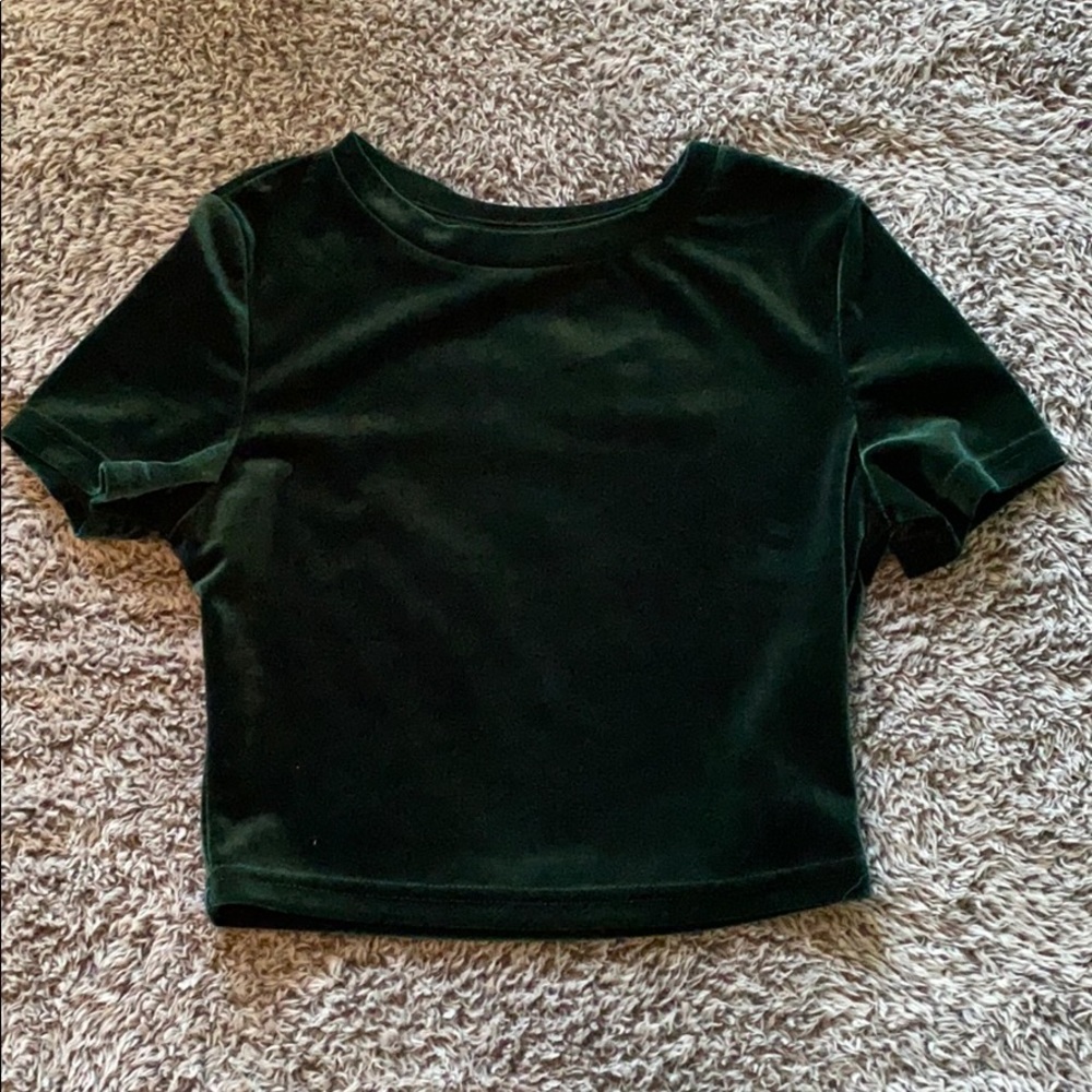 Tight Velvet Crop Top